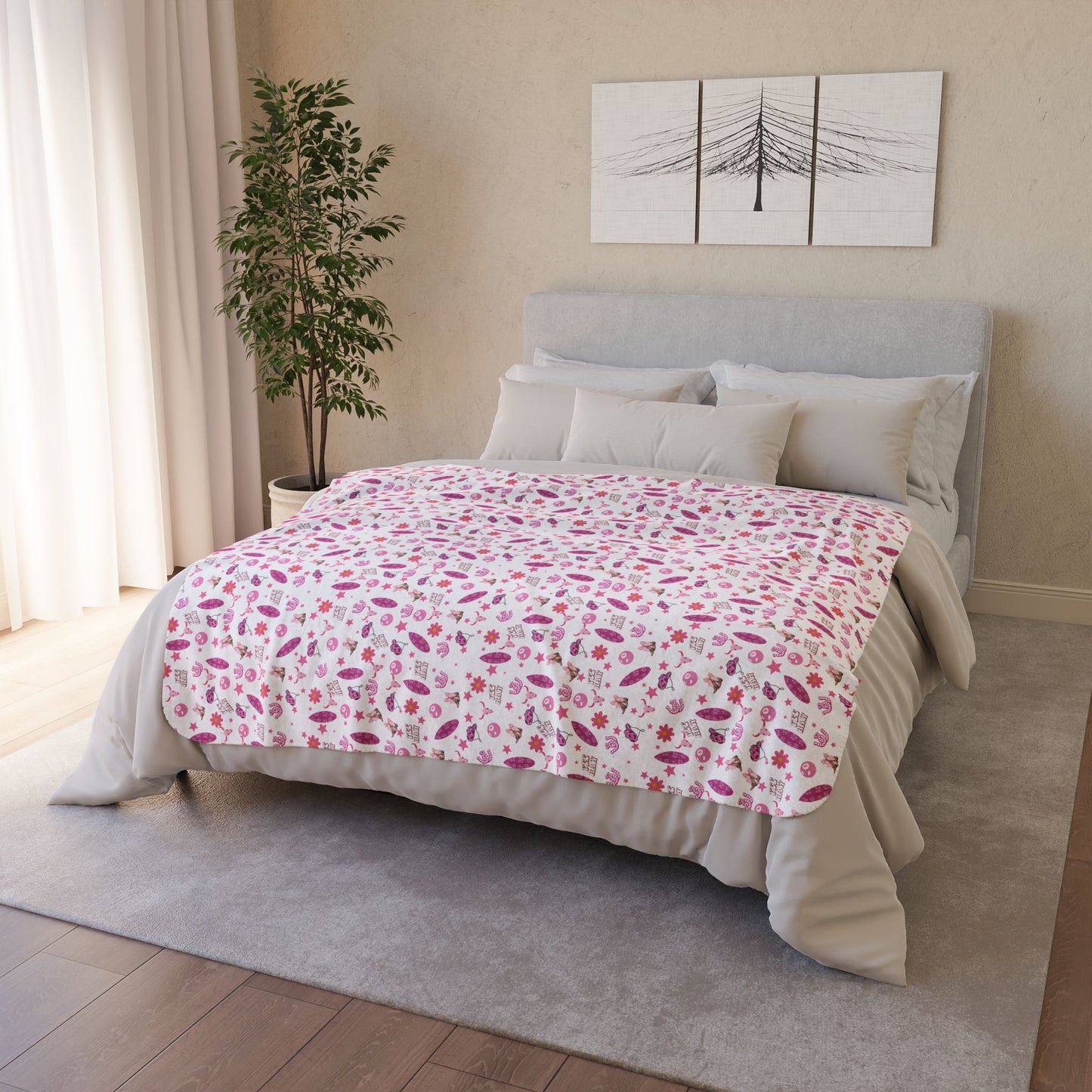 Sherpa Blanket - Lucky Coastal Cowgirl Design