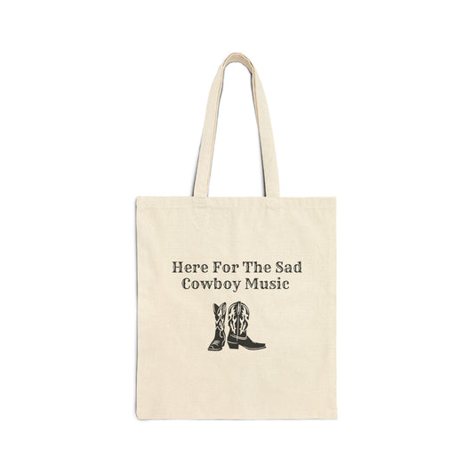 Tote Bag Sad Country Music Lover Design Canvas