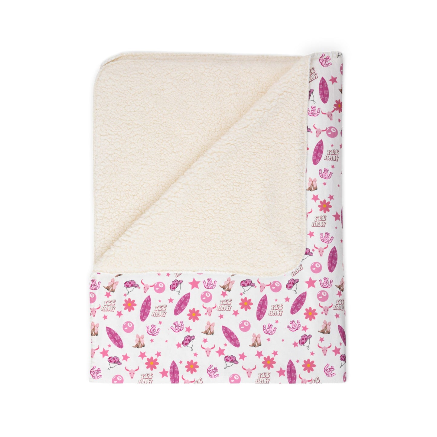 Sherpa Blanket - Lucky Coastal Cowgirl Design