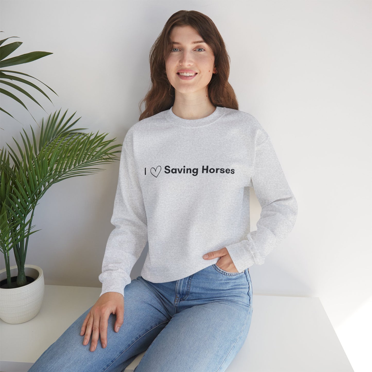 Cowboy Western Unisex Crewneck Sweatshirt - 'Save a Horse' Design