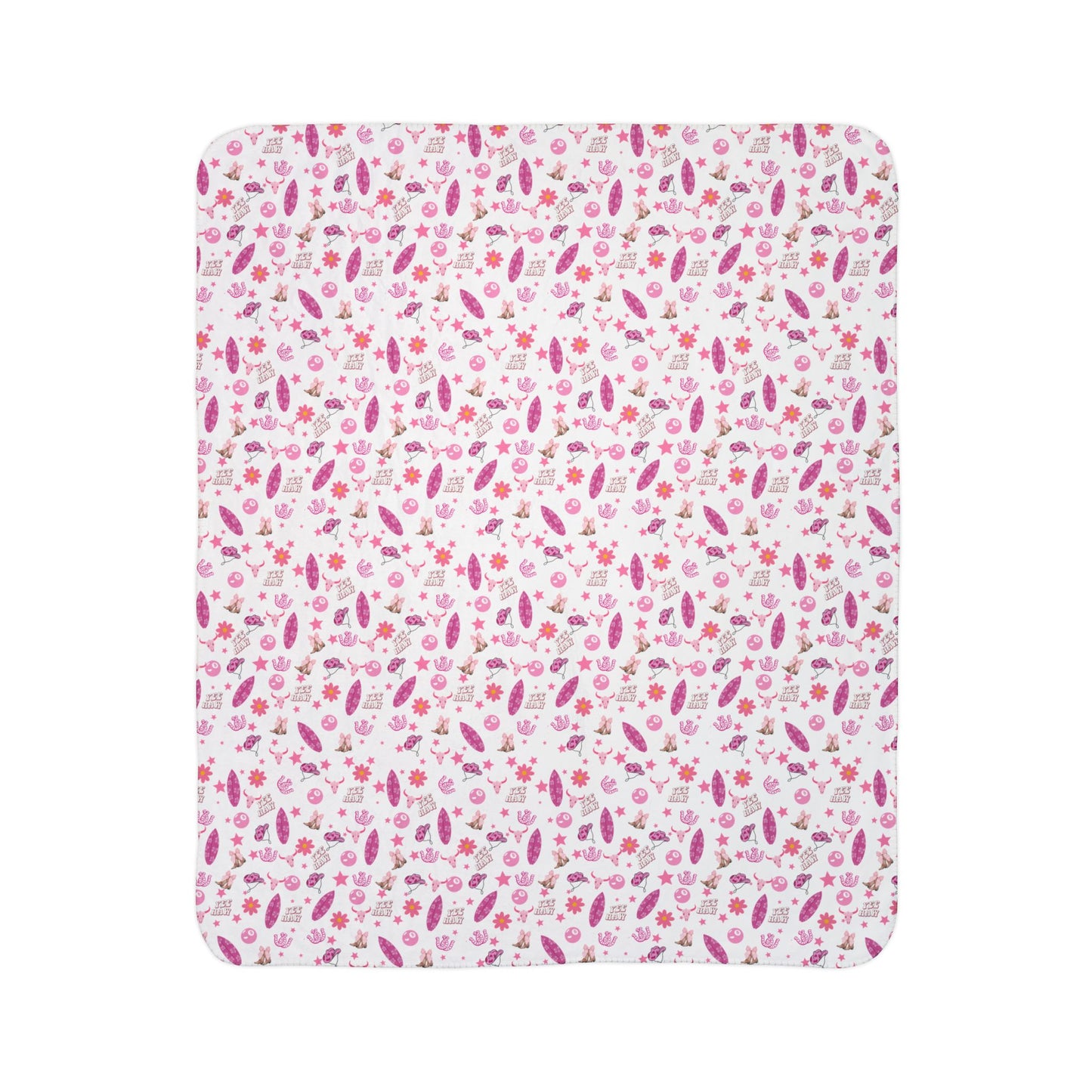 Sherpa Blanket - Lucky Coastal Cowgirl Design