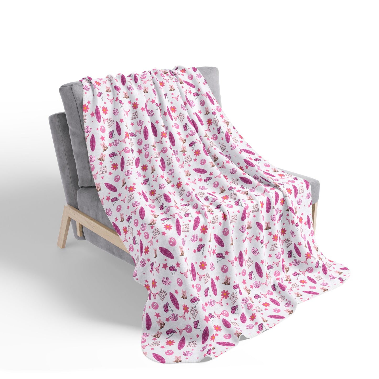 Sherpa Blanket - Lucky Coastal Cowgirl Design