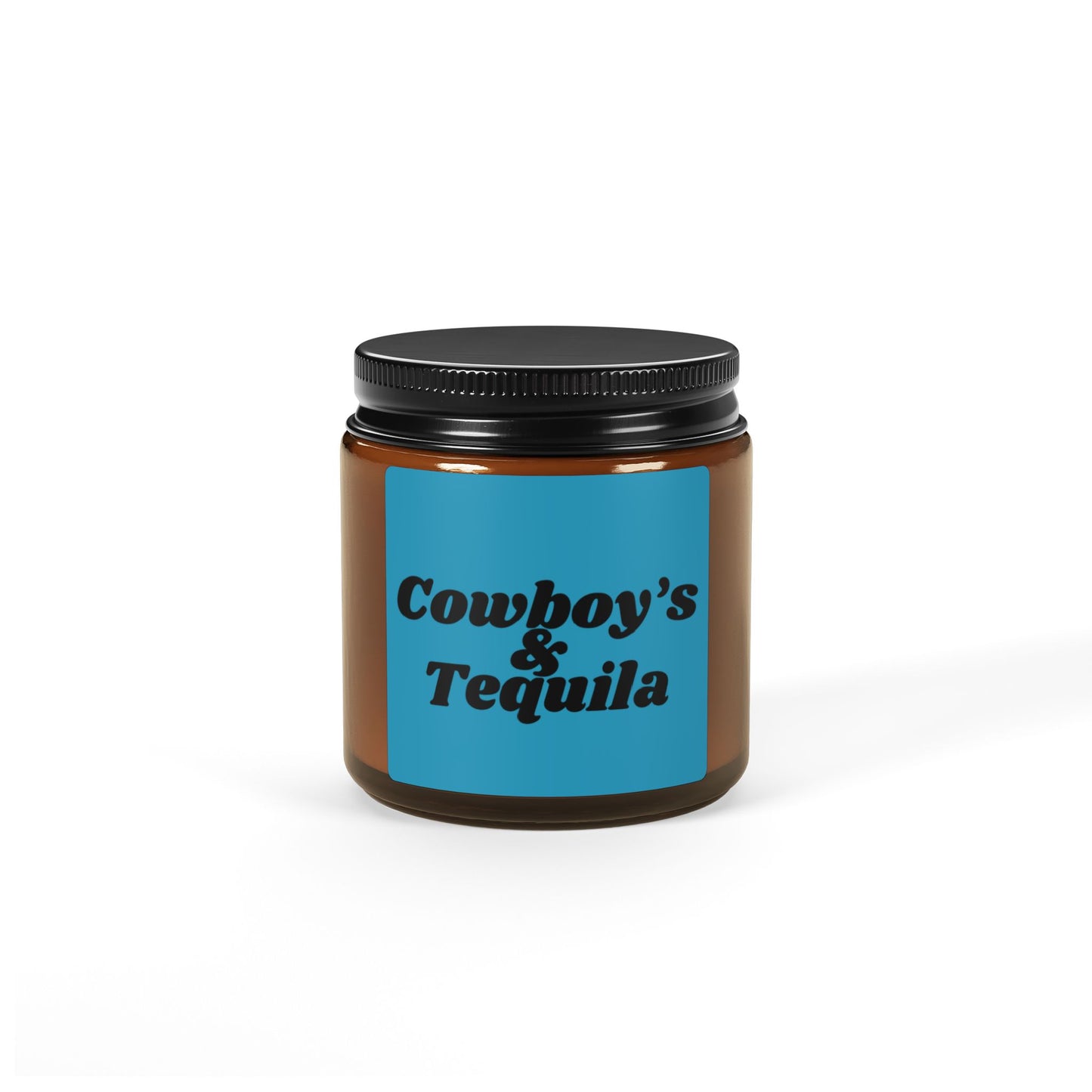 Candle - Cowboys and Tequila Scented Soy Candle (Multi-Size, Amber Jar)